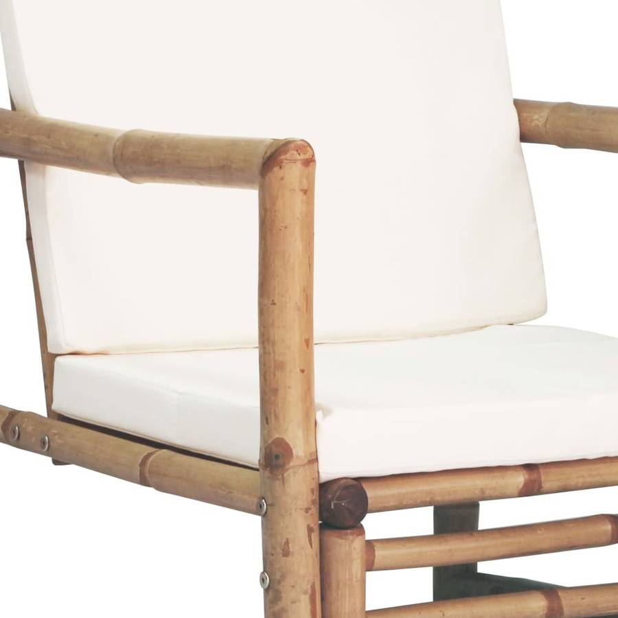 Vidaxl 2x De 60x65x72 cm exterior asiento patio 2 bambu