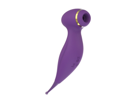 Vibrador de masaje de succión de silicona 2 en 1 con 10 modos para mujeres (púrpura) VEANXIN