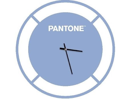 Reloj De Pared pantone by homemania hio8681847184072 blanco y azul metal 40x015x40 cm