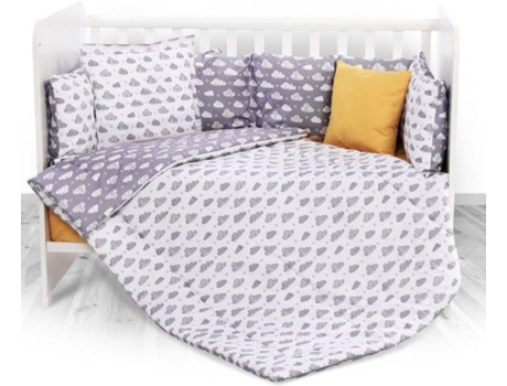 Juego de Textil de Cama Rejillas LORELLI LILY Ranforce Cloud Gray (5 Piezas)