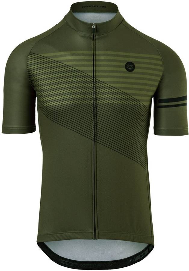 Stripes Maillot Ciclismo hombre verano de transpirable manga corta material secado ropa para 100 interlock slim fit agu comprida essential verde