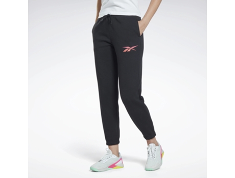 Pantalones de Mujer REEBOK Vector Graphic Jogg Negro (XL)