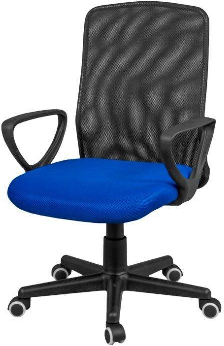 Silla de Escritorio Operativa JSHOME Coco Azul (58 x 100,5 x 55 cm - Cromo, PVC y Malla)