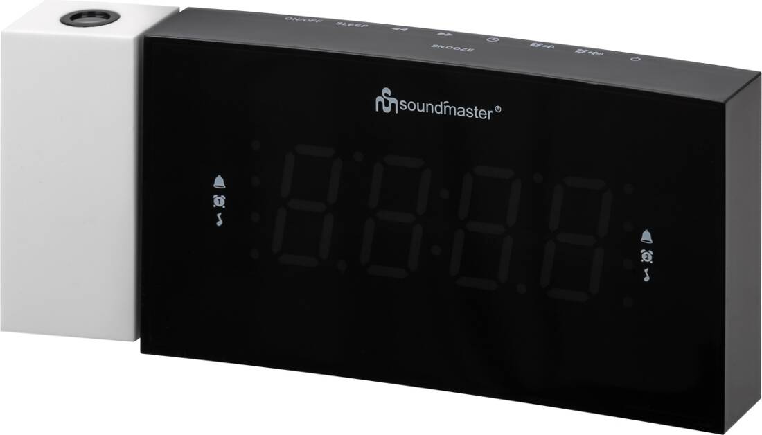 Radio Despertador  SOUNDMASTER UR8600 (Negro - Digital - Alarma Doble - Función Snooze - Corriente)