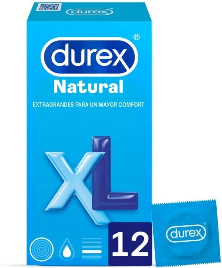 Preservativos DUREX CONDOMS Natural XL (12 Unidades)