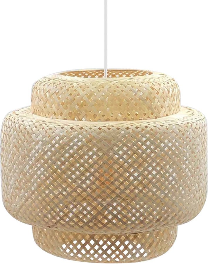 Ledkia Lighting Colgante nagua iluzzia 310x420x420 mm natural e27 casquillo gordo decoración habit 40