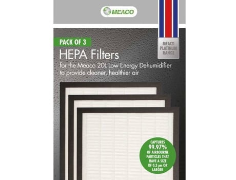 Meaco Filtro Hepa para deshumidificador bajo consumo 12 litros blanco bordes negros 3