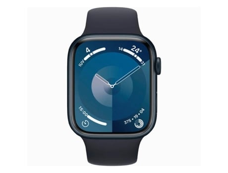 APPLE Watch Series 9 GPS 45mm Aluminio Negro y Correa deportiva Negra MR9C3QL/A - Talla M/L