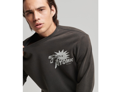 Sweatshirt para Hombre SUPERDRY (L - Algodón - Negro)