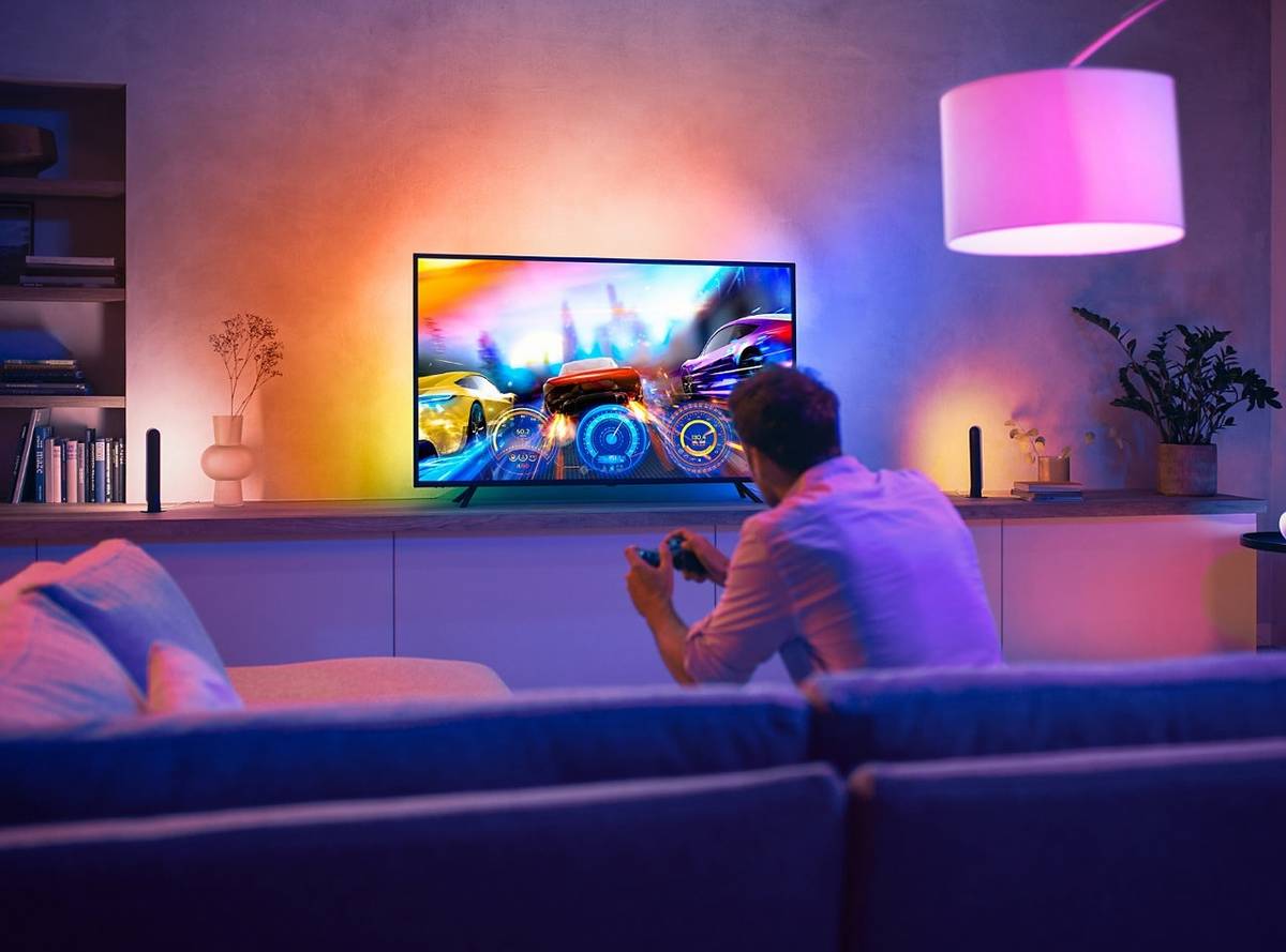 "Tira LED PHILIPS Hue Ambiance Blanco y colores para TV 75"""