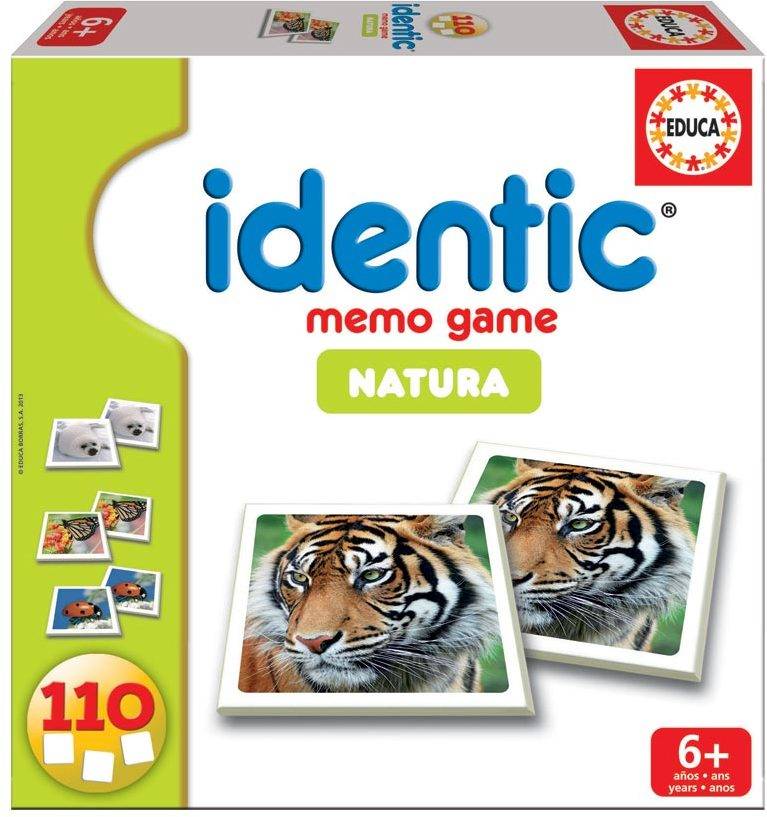 Juego Educativo EDUCA Identic Natura 110 Cartas (Edad Mínima: 6 Años - 25 x 5,6 x 25 cm)