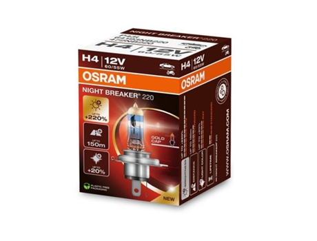 Lámpara H4 12V 60/55W OSRAM Night Beaker 220