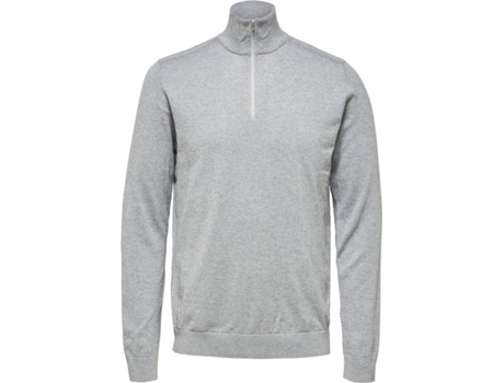 Sudadera SELECTED Algodón Hombre (XL - Gris)