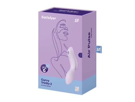 Estimulador SATISFYER Curvy Trinity 2 Vibrador De Aire Morado 1 Unidad