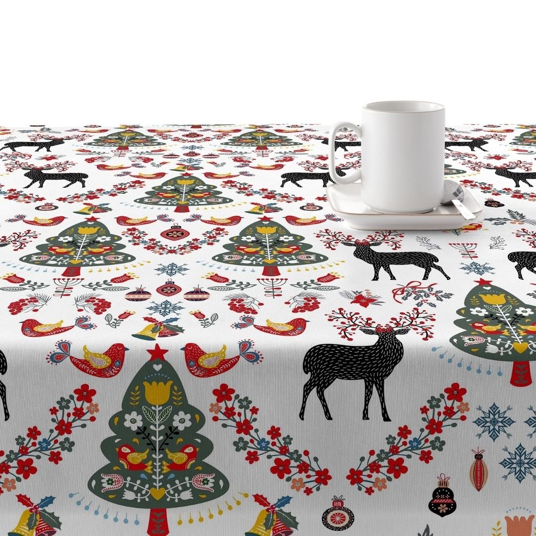 Toalla de Mesa MUARE HOME Christmas (140 x 140 cm - Algodón - Multicolor)