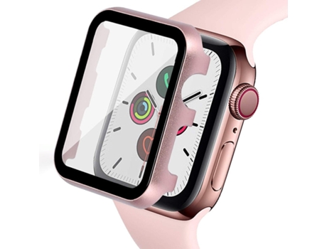 Carcasa de Reloj SLOWMOOSE de Metal para Apple (Rosa- 42Mm)