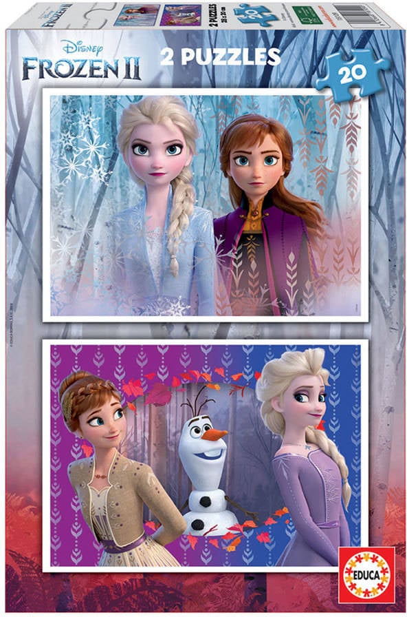 Puzzle EDUCA 2x Puzzle 20 Frozen 2 (Edad Mínima: 3 Años - 40 Piezas)