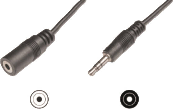 Cable Audio M-CAB (Jack 3.5 mm - 3 m - Negro)