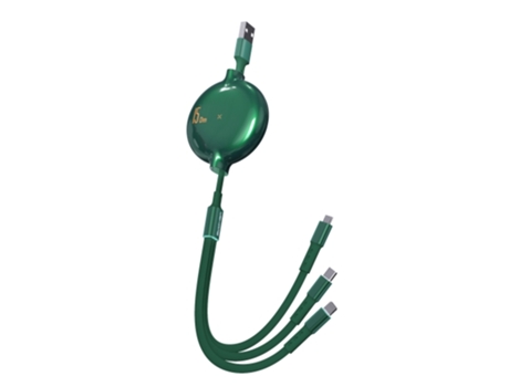 Cable Wk Wdc Datos Carga Telescópico Pines Tipo Usb Micro Serie Verde