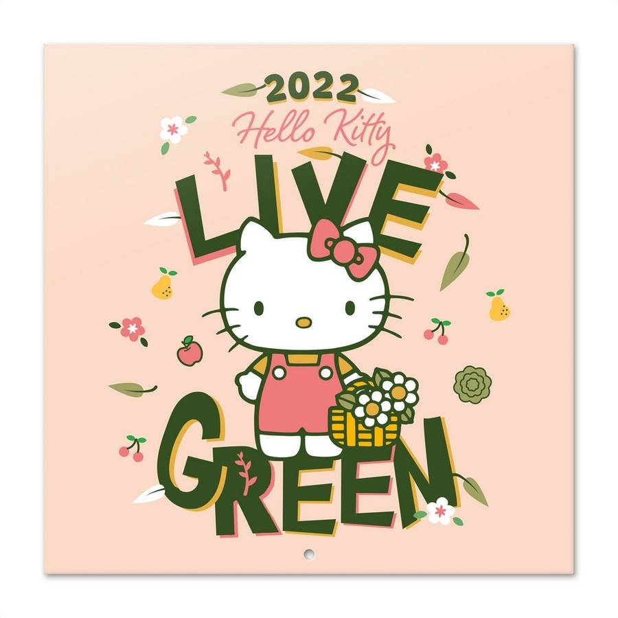 Grupo Erik Calendario hello kitty 2022 incluye pared 12 meses annual mensual producto con licencia oficial rosaverde cp22053 30x30