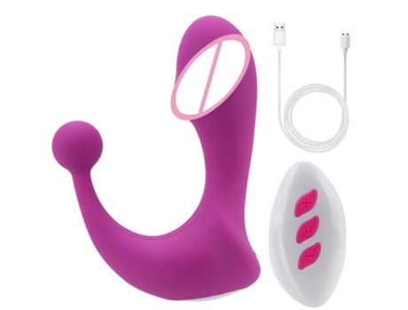 Vibrador portátil con control remoto inalámbrico con 12 modos para mujeres (púrpura) VEANXIN