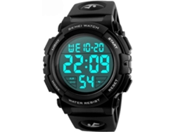 VEANXIN Hombres Reloj digital impermeable Relojes de pulsera con alarma LED-Azul