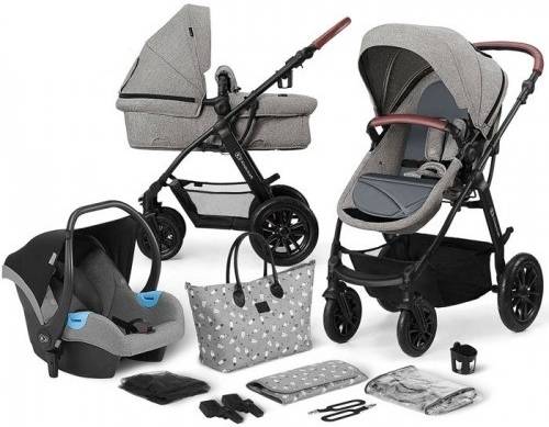 Kinderkraft Carrito Bebé 3 piezas xmoov capazo silla paseo coche gris de trio muitipurpose in 1 22