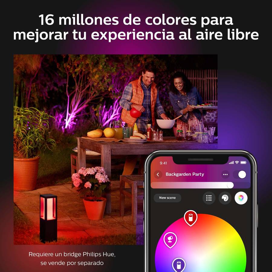 Lámpara de Aplique PHILIPS Hue P Exterior Econic