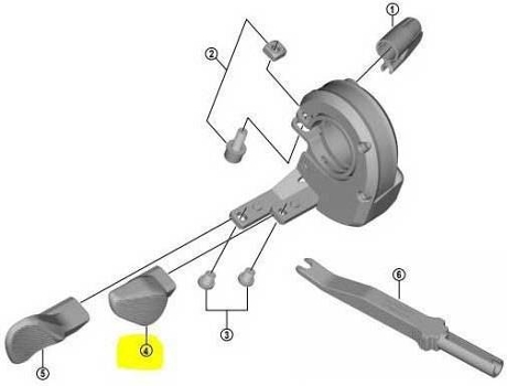 Palancas de Frenos SHIMANO Left Pushbutton A Sw-e8000/m8050