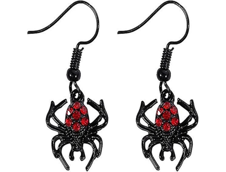 Pendientes de araña negra araña de araña animal pendientes joyas de joyas de halloween regalo