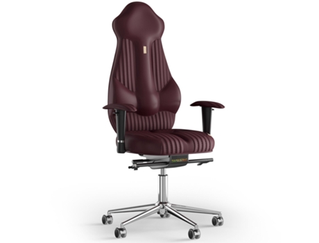 Silla de Oficina KULIK SYSTEM Costura Imperial PU Cuero (Bordo -130x50x50cm)