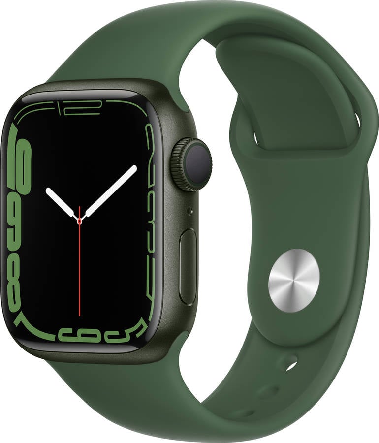 APPLE Watch Series 7 GPS 41 mm Verde con Correa Deportiva Trébol