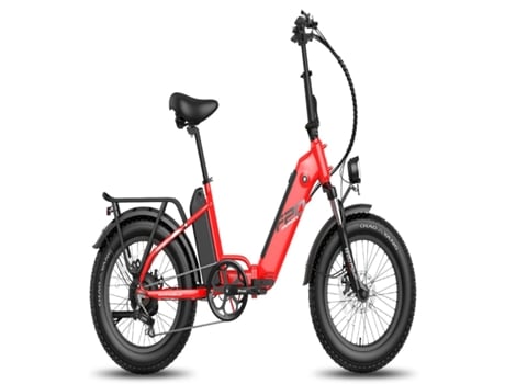 FAFREES Ff20 Polar Bicicleta Elétrica 500W Autonomia 110Km Frenos de Disco Rojo