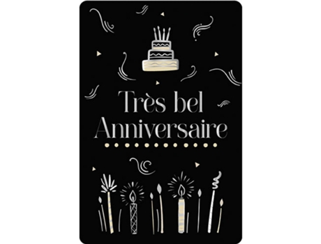 Tarjeta doble KIUB Des Plumes Et Des Fleurs Anniversaire