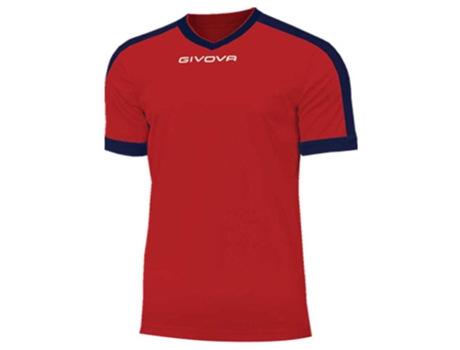 Camiseta de Hombre para Fútbol GIVOVA Revolution Rojo Poliéster Azul (3XS años)