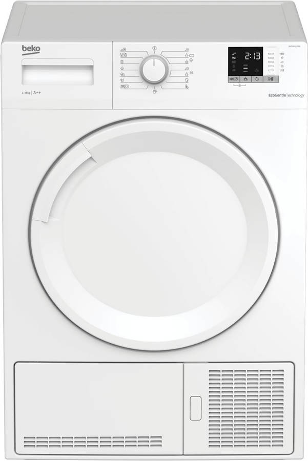 Secadora BEKO DHS 8412 PA0 (8 kg - Bomba de Calor - Blanco)