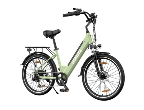 Bicicleta Eléctrica ESKUTE C100 250W 36V 10.4Ah 25km/h 50-60km Frenos de Disco Mecánicos SHIMANO 7 Velocidades Verde