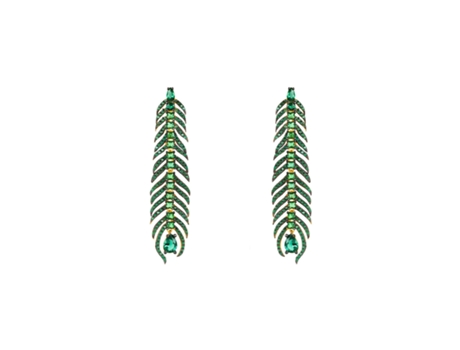 Pendientes LATELITA de Pavo Real Verde