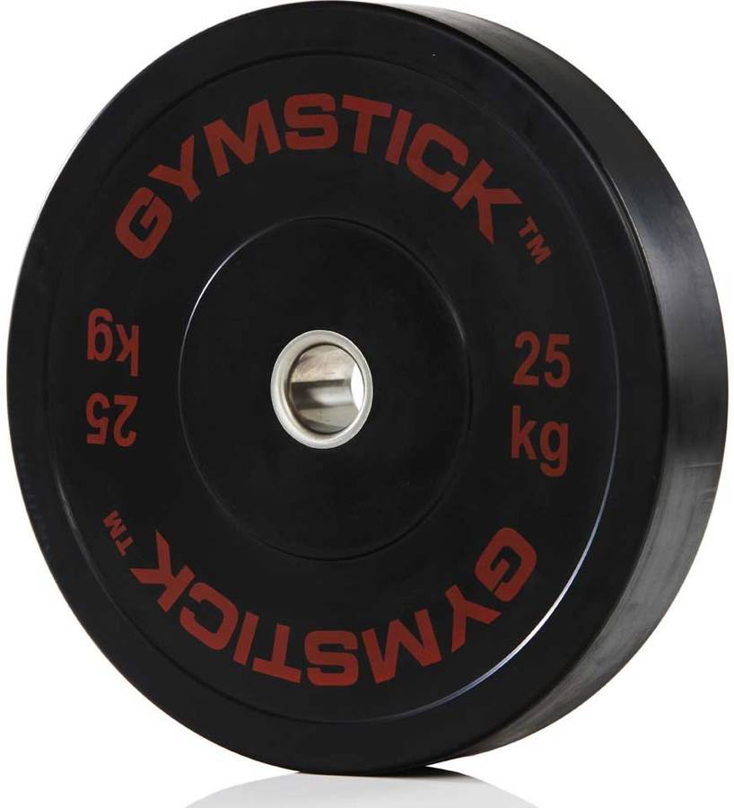 Disco Bumper GYMSTICK (Negro - 25 Kg - 45x45x8.35cm - Goma)