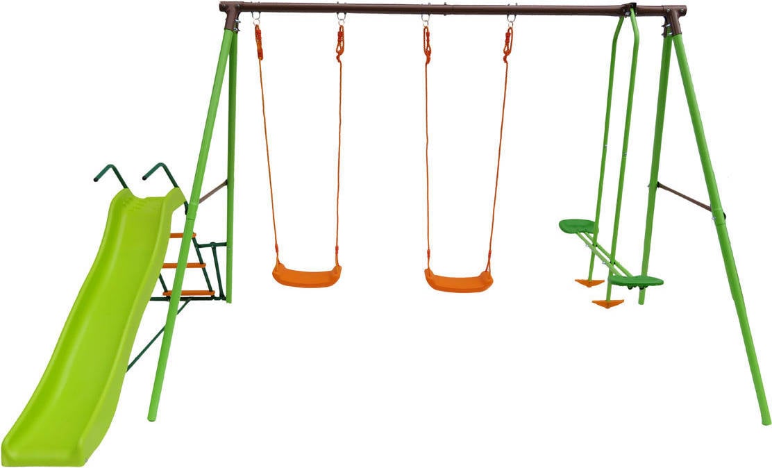 Parque Infantil De acero modelo enzo 4 soportes 1.95m multiactividades habitat