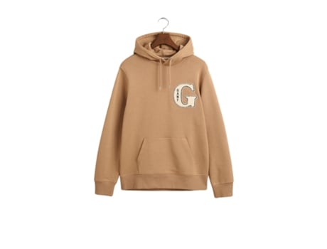 Sudadera con Capucha de Hombre GANT Graphic Marrón (XL)