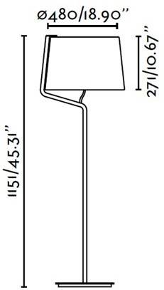 Lámpara de Pie FARO BARCELONA Berni (Blanco - E27 - 20 W - Metal)