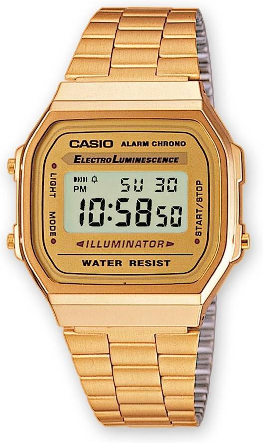 Reloj Digital de Mujer CASIO Vintage Dorado Acero Inoxidable Resina Worten.es