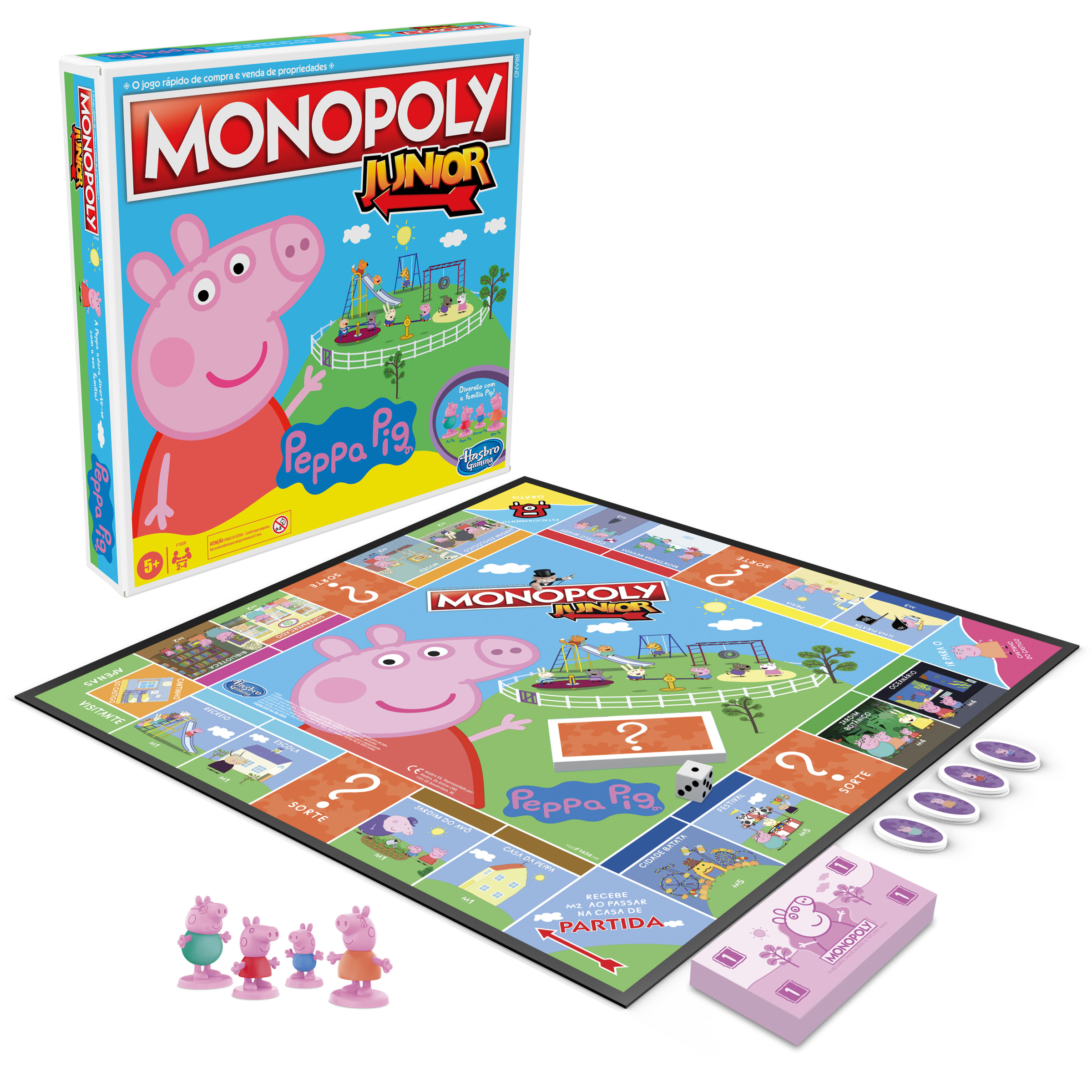 Juego de Mesa HASBRO Monopoly Junior Peppa Pig (Edad Mínima: 5)