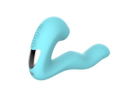 Vibrador de succión 2 en 1 con 10 modos de vibración para mujeres (azul) VEANXIN