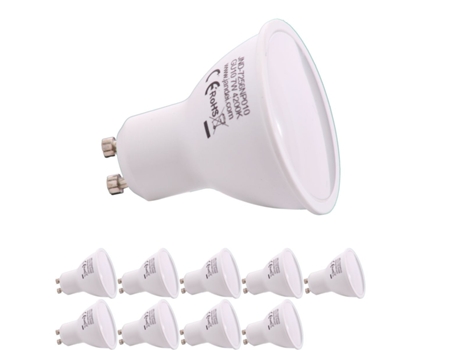 Pack de 10 Bombillas Led JANDEI 7W (50 x 50 mm - Blanco)