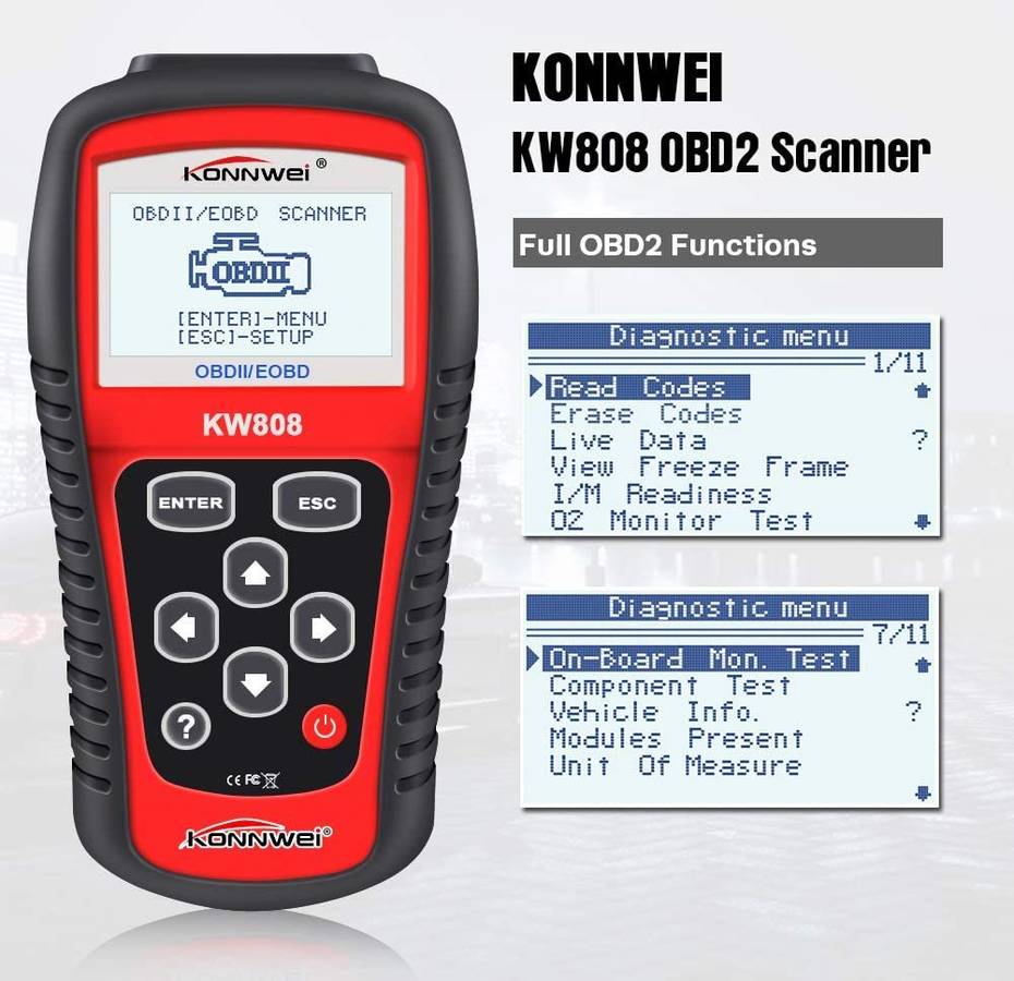 Escáner OBD2 KONNWEI KW808