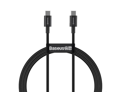 Cable Fastcharge Tungstênio Pd BASEUS Nylon Premium Negro