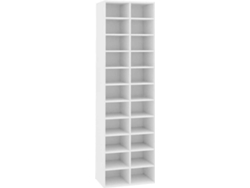 vidaXL Mueble zapatero madera contrachapada blanco 130x35x54 cm