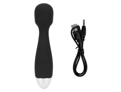 Vibrador de masaje de silicona recargable USB con 10 modos de vibración para mujeres (negro) VEANXIN